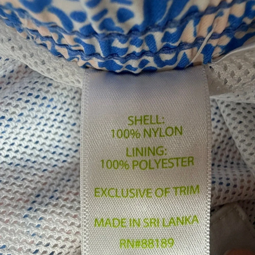 Lilly Pulitzer Mens Medium Capri Trunk Swim Shorts Pink Blue Alligator Print